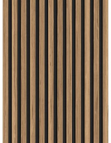 Mexen Lam-F, akustické stenové lamely 275 × 30 cm, plstený podklad 8 mm, technická dyha, orech svetlý, S105-275307-3015-017