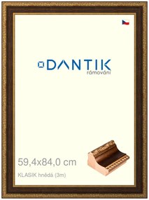 DANTIK rám na obraz 59,4x84 | KLASIK hnědá (Plexi Čiré)