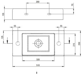 Deante Hiacynt, keramické umývadlo 510x250x135 mm, ľavé, biela lesklá, DEA-CDY_6U2L