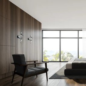 LED Nástenné svietidlo TWIST LED/12W/230V čierna