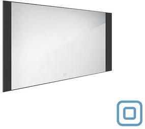 LED zrkadlo do kúpeľne Nimco čierne 120x65 cm so senzorom ZPC 41006V-90