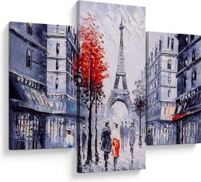 Obraz uličky v Paríži, olejomaľba (90x60 cm)
