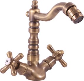 Slezák - RAV Bidetová batéria bez výpustu MORAVA RETRO - MK120.x/9SM, Stará mosadz (Bronz) SLEZÁK RAV-Pripojovacie hadičky - závit: 3/8"