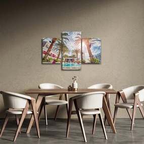Obraz - palmy s bazénom (90x60 cm)