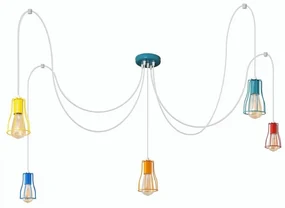 Helam Luster na lanku TUBE 5xE27/20W/230V pavúk HE1110