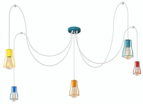 Luster na lanku TUBE 5xE27/20W/230V pavúk