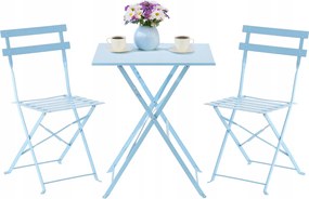 CH Modrá skladacia balkonová sada nábytku Wanda
