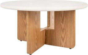 Okrúhly konferenčný stolík AZONE, ecru/dub