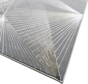 Koberec Allianz 6305 GREY – sivý vzorovaný obdĺžnik Rozmer: 80x150 cm