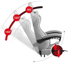 Huzaro Herná stolička Force 4.7 s výsuvnou opierkou nôh - Růžová