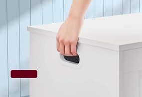 Úložný box a lavica LEHAC s vekom, biela