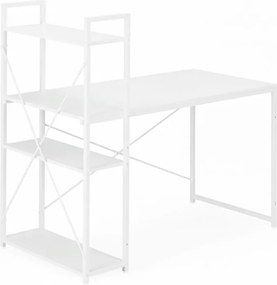 Pracovný a herný stôl s policami 120 x 60 cm čierna