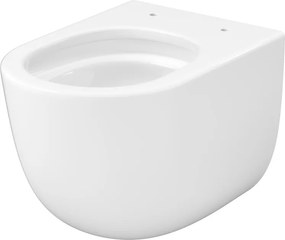 Cersanit Remo, závesná WC misa so sedadlom, vírivé splachovanie, biela lesklá, S4035-001