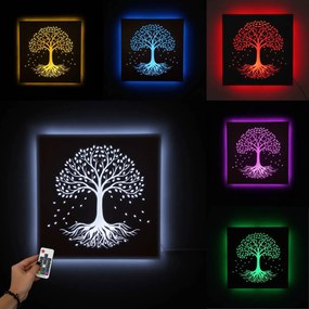 SENTOP | LED drevený obraz – Strom života | RGB podsvietená dekorácia od SENTOP LED0562