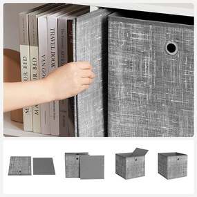 Úložný box Grey, sada 6ks, 30x30x30 cm, sivá