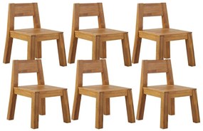 Sada 6 záhradných stoličiek z akáciového dreva LIVORNO Beliani