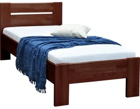 Jednolôžková posteľ AMBER 90x200 cm tmavý orech