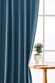 Petrolejový zatemňovací záves VELVET 135x250 cm Zavesenie: Kovové krúžky