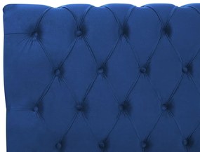 Zamatová posteľ 160 x 200 cm modrá AVALLON Beliani