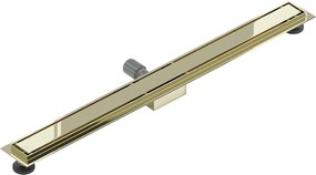 Mexen Flat nerezový sprchový žľab 80 cm (2v1) - vzor M13 , zlatá, 1510080-15