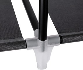 Látková skriňa XXL, modulárny šatník, čierna farba