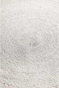 Biely obojstranný/ručne tkaný jutový okrúhly koberec ø 140 cm Braided – Hanse Home