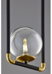 Jupiter 2023 - Luster na lanku ZAFRA 1xG9/10W/230V čierna/zlatá/číra