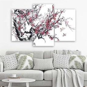 Gario Obraz na plátne Japonské čerešňové kvety - 3 dielny Rozmery: 60 x 40 cm