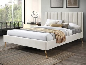 Čalúnená manželská posteľ Blues New, Rozmer postele: 160x200, Farby:: Béžová CFF0007-25