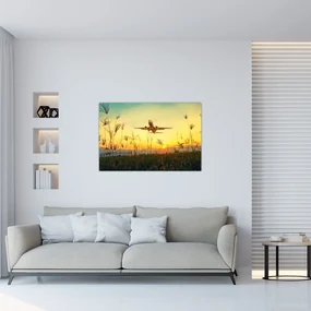 Obraz vzletu lietadla (90x60 cm)