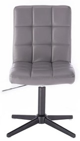LuxuryForm DESIGN Stolička TOLEDO na čiernom kríži - šedá