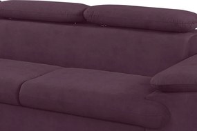 Rohová sedacia súprava Scala, hroznová ružovo-fialová látka, ľavý roh