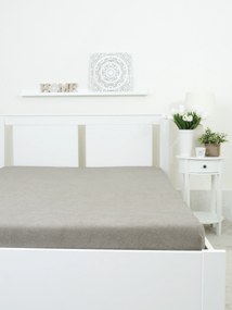 Froté plachta do postieľky 60 × 120 cm - sivohnedá