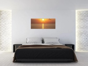 Obraz - Západ slnka nad oceánom (120x50 cm)