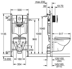 GROHE 39116000 - Sada 4 v 1 SOLIDO COMPACT 1,13 m odolná biela