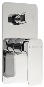 Podomietková sprchová batéria v lesklej striebornej farbe (2 výstupy) Spy – Sapho