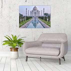 Sklenený obraz - Taj Mahal za východu slnka (70x50 cm)