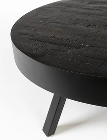 WL-Living Suri okrúhly stôl do obývačky - Čierna, 74 cm