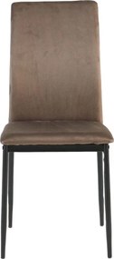 Jedálenská stolička Mette, hnedá látka