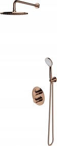 Podomietková Termostatická Sprchová Stĺpka Medená Lesklá