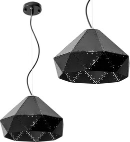 Toolight - Závesné stropné svietidlo 1xE27 APP236-1CP, čierna-zlatá, OSW-00353