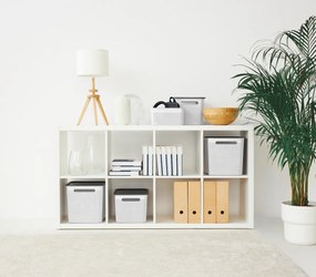 Úložný box s rúčkami BRISEN 7l, 26x18x21cm, biely S vekom / Bez veka: Bez veka