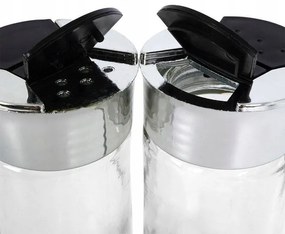 Súprava 6 ks koreničiek, sklenené, s čiernym viečkom a sypátkom, 6 x 100 ml SPICE BLACK