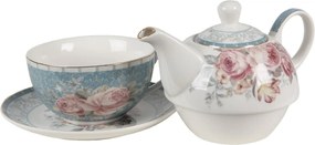 Porcelánový Tea for one Peony Rosé - 16 * 10 * 14 cm / 400 ml / 250 ml