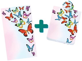 Plážový set SILMARI – osuška 100×180 cm a pončo 80×145 cm, farebný