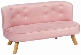 Cool &amp; Funny Somebunny Detská zamatová sedačka ružová - Biela, 17 cm