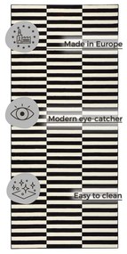 Čierny/krémovobiely koberec 80x200 cm Gloria – Hanse Home