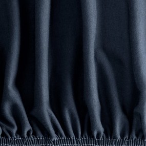 BAVLNENÉ PRESTIERADLO S GUMOU ADELA 90X200X25 CM TMAVOMODRÁ