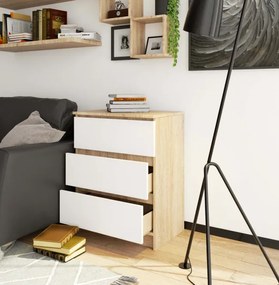 Komoda K60 3SZ CLP sonoma / biela