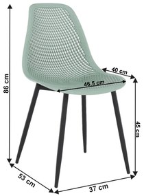 Tempo Kondela Jedálenská stolička, zelená/čierna, TEGRA TYP 2